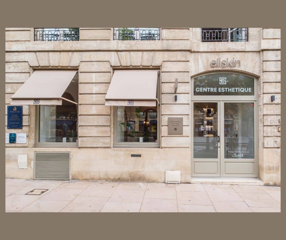 Entrée du cabinet d'esthétique eliskin, quartier Triangle d'Or Bordeaux
