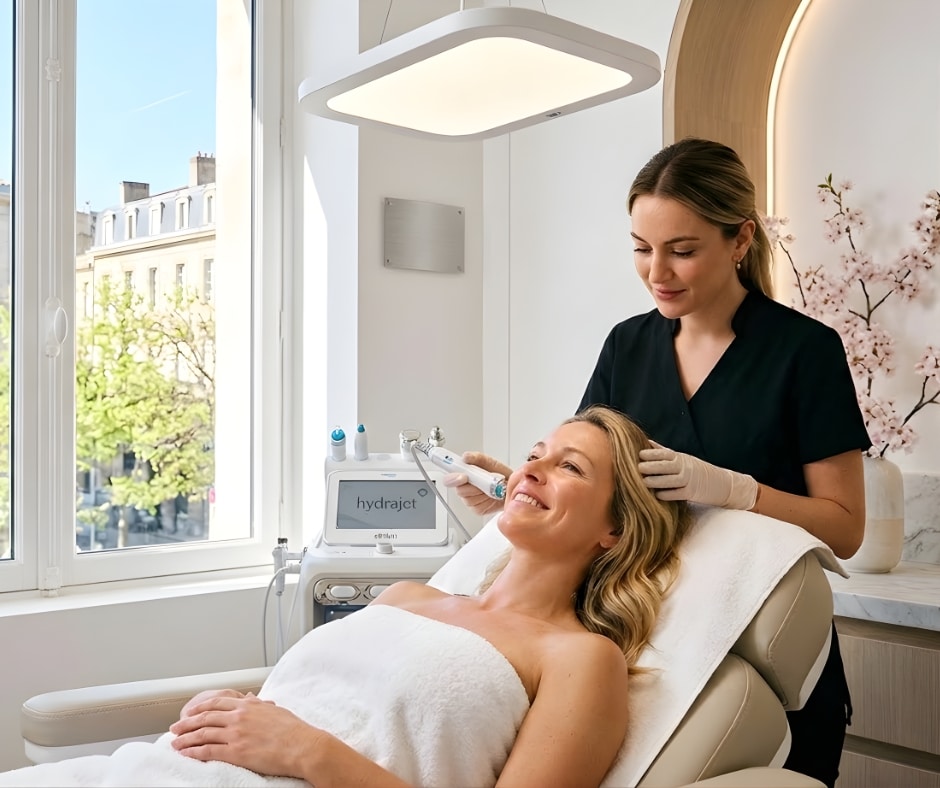soins visage Hydrajet pour illuminer la peau chez eliskin bordeaux